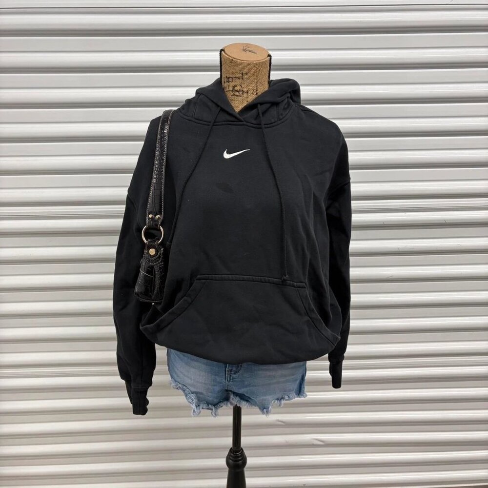 Black Nike Center Swoosh Hoodie